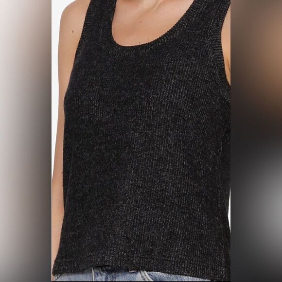 Banana Republic Ribbed Top Tank Size L Charcoal Gray - Picture 6 of 14